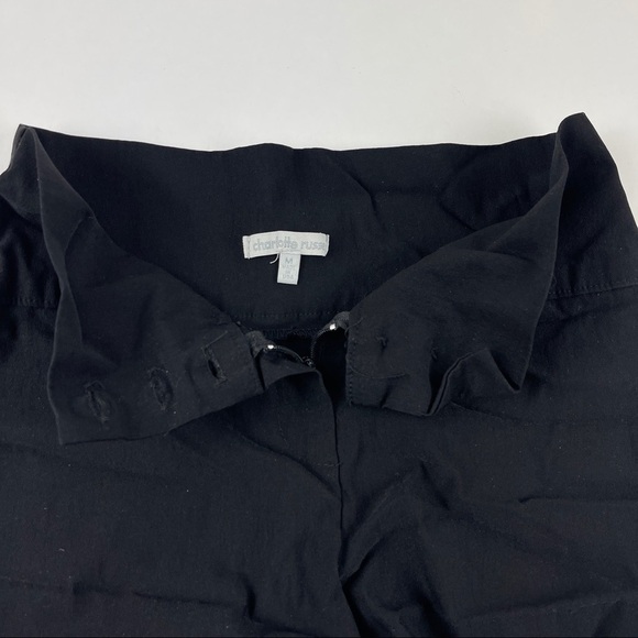 Charlotte Russe Shorts Womens Juniors Medium Black 3 Button Zip - Picture 6 of 6